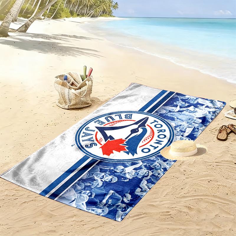 Toronto Blue Jays Druck Strandtuch, Großes Weiches Schnelltrocknendes Handtuch für Strand Camping Schwimmen