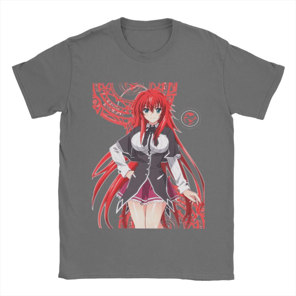 Rias Gremory T Shirt Beach High School DxD  100 Cotton T-Shirts For Men's Hip Hop Casual Tee Shirt Short Sleeve Y2K Fun Top Tees