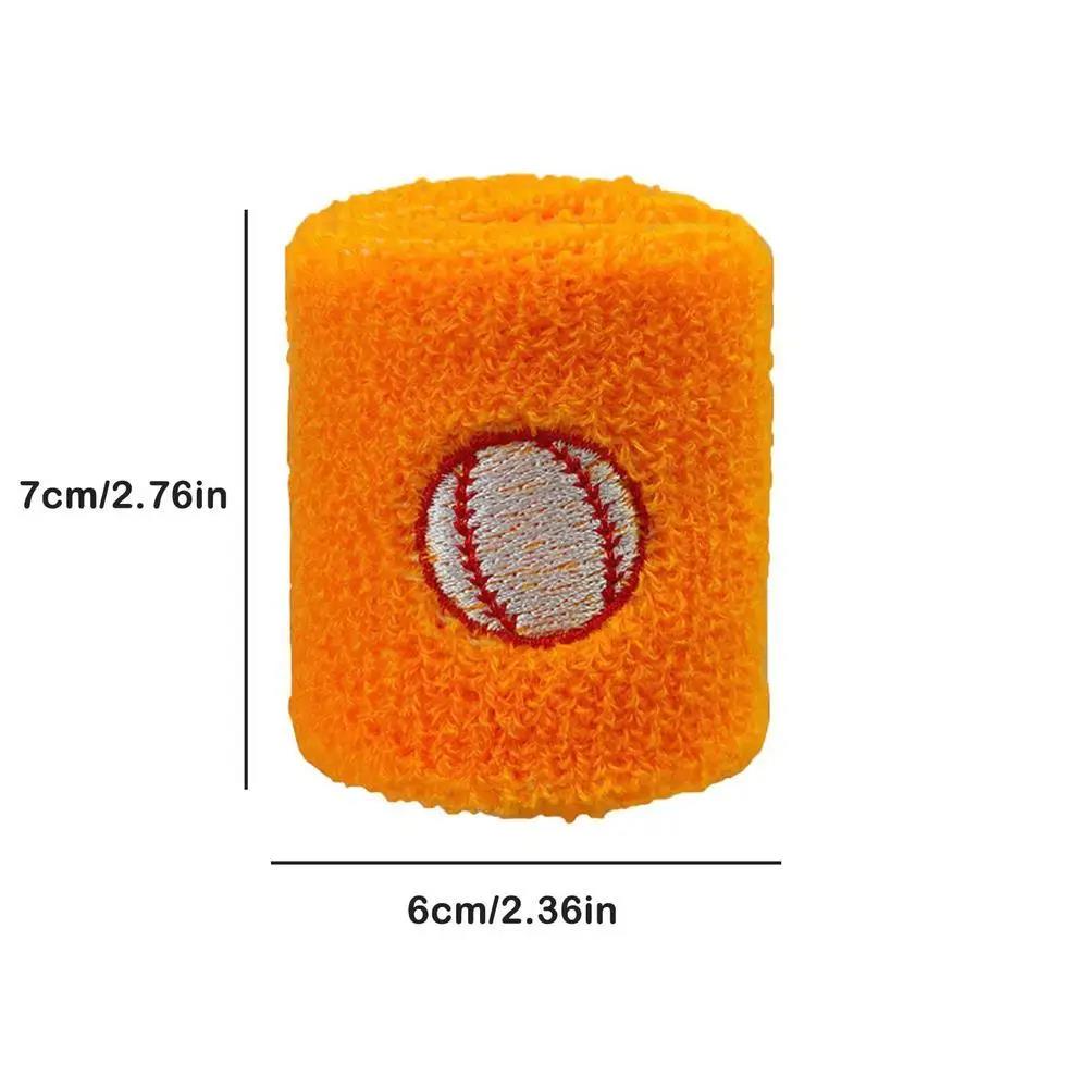 6Pcs Kids Sports Wristbands Colorful Cotton Wristband Sweatband For Children Wrist Protector Football Basketball Tennis Boy Girl 1