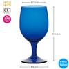 Toyo Sasaki Glass Goblet Glass Color Stem Goblet 340ml Set of 48 Made In Japan Dishwasher Safe Beer Glass Wine Glass Blue Commercial Glass 35006HS-UB