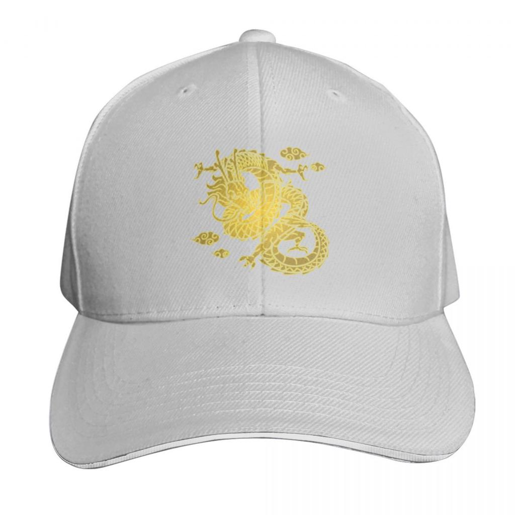 Golden Dragon Baseball Cap Christmas Hat Golf Hat Genuine Beach Outing Snap Back Hat Unisexs Womens