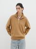 REPLAIN Wool Half Zip-Up Knit_Camel