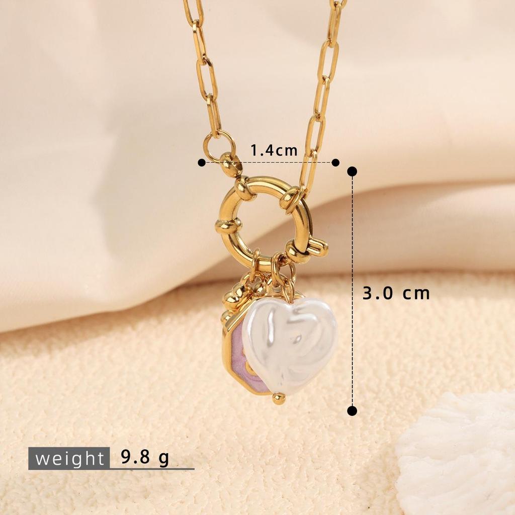 18K Gold Ocean-Style Detachable Pendant Necklace: Turtle, Anchor & Fishbone Design