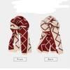 Winter Warm Long Scarves Plaid Women Scarf Vintage Knitted Scarf