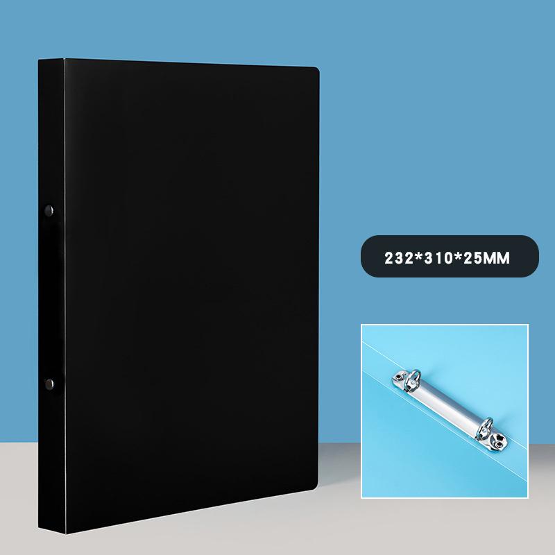 

1Pcs A4 Perforated Folder Candy-Colored Transparent O-Shaped 2-Hole, 3-Hole, 4-Hole Waterproof File Folder Binder 311mm чёрный