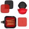 Air Fryer Liners Non-Stick Round and Square Baking Mats Heat Resistant Perforated Basket for Frying Roasting  Bakeware Tools