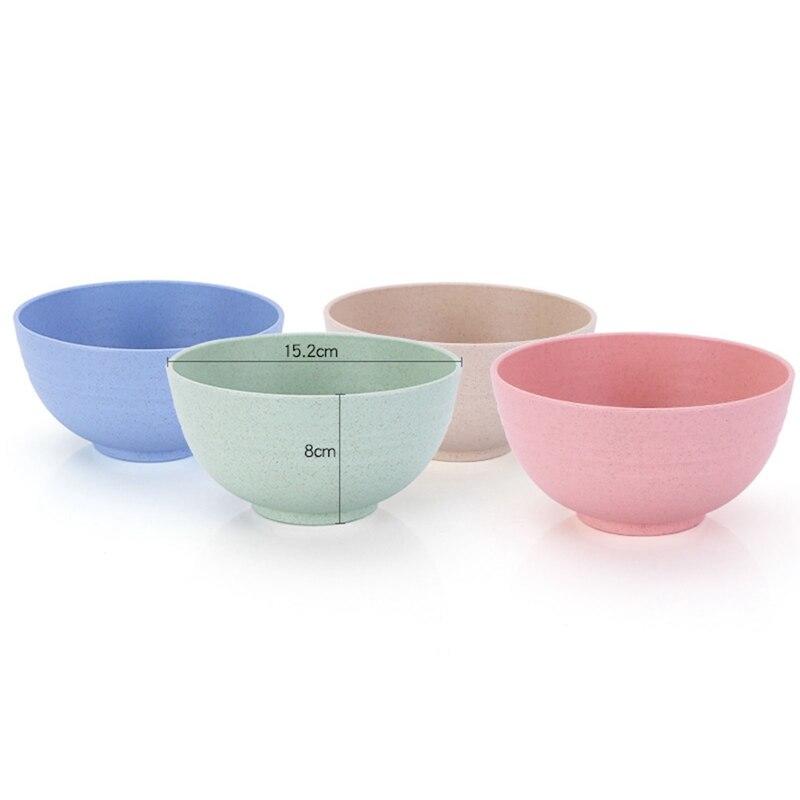 4 Pieces/Set 6 Cal 6 Cal Fiber Rice Bowl Straight Household Soup Bowl Rice Storage Bowl For Women Men Kitchenware | Bowls
