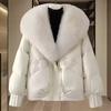 Fashion Winter Jacket Women Korean Big Fur Collar Thick Down Cotton Jacket Parkas Female Short Coat Slim Warm Outerwear