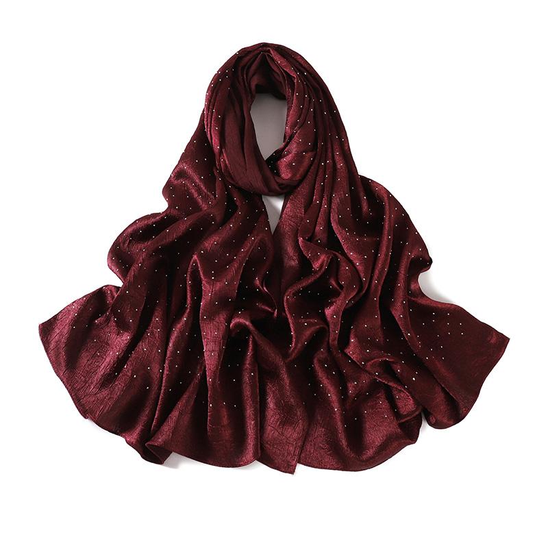 Muslim Chiffon Solid Color Hijab Scarf For Women Hijabs Scarves Squane Head Wrap Jersey Hijabs Islamic Turban Headband Shawl