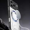 Shockproof Clear Armor Case For iPhone 17 Pro Max 16 15 14 13 Pro Max Magnetic Metal Ring Hybrid TPU+PC Phone Bumper Cover
