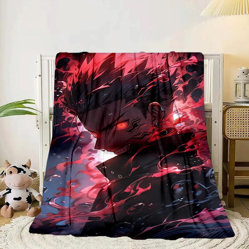 Jujutsu Curse Battle Blanket Flannel Blanket for bed, sofa, Camping, Hiking, Picnic Essentials, gift for family Fan gifts