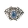 [Charm Blue Qi Ring] Sea Blue Zircon Light Luxury Niche Open Ring Personality Advanced Sense Color Treasure Index Finger Ring Female