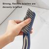 2Pcs Hard Bristle Crevice Brushes Gap Non-Slip Cleaning Brush with Versatile Handle 45-Degree Angle