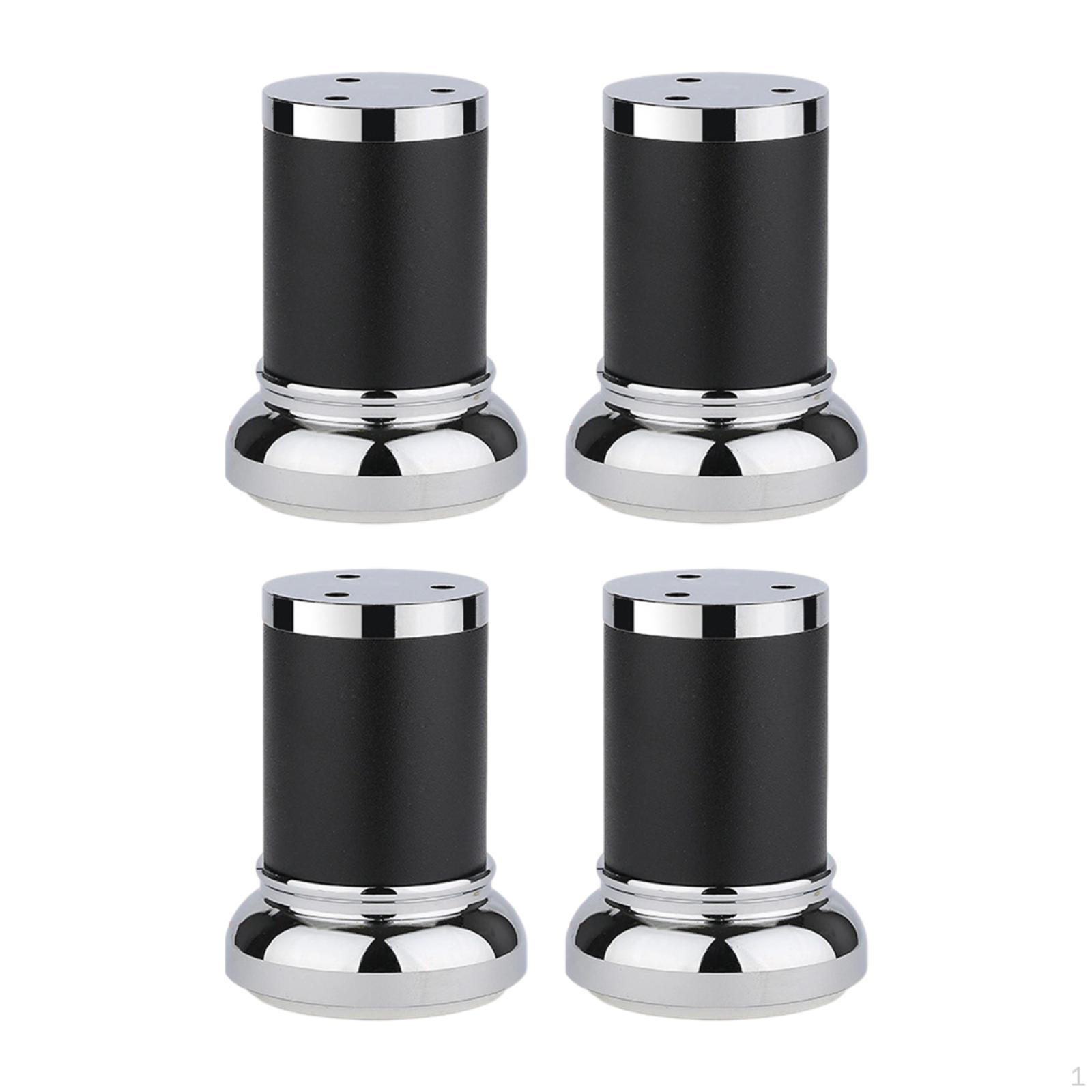 

4 штуки Регулируемые ножки для мебели из алюминиевого сплава, ножки для дивана, прочные ножки для дивана для журнальных столиков, кроватей Black