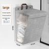 Large Foldable Mesh Laundry Basket - Breathable, Portable Storage for Clothes, Underwear, and Socks