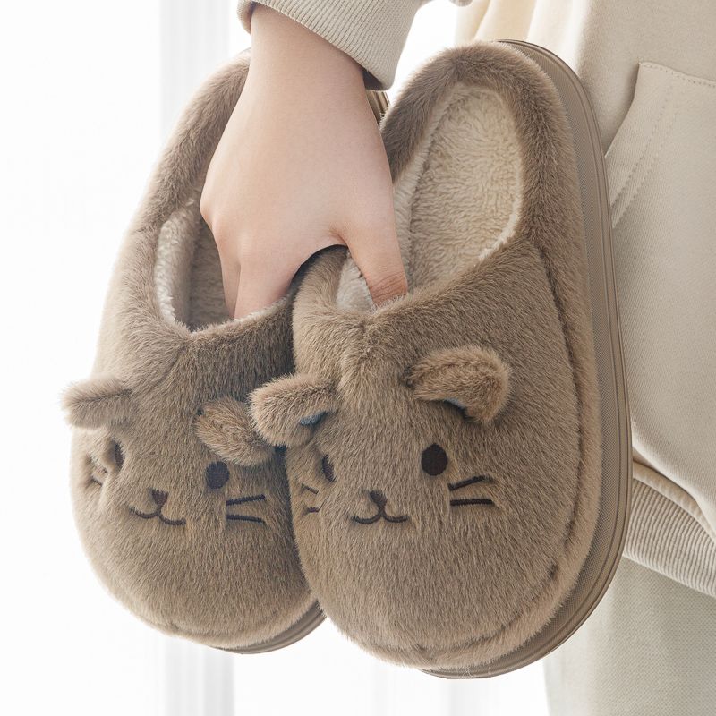 

Новейшие тапочки-котята женские тапочки-котята шлепанцы обувь для беременных женские пушистые домашние тапочки милые пушистые кошки домашняя обувь 44 45 36-37