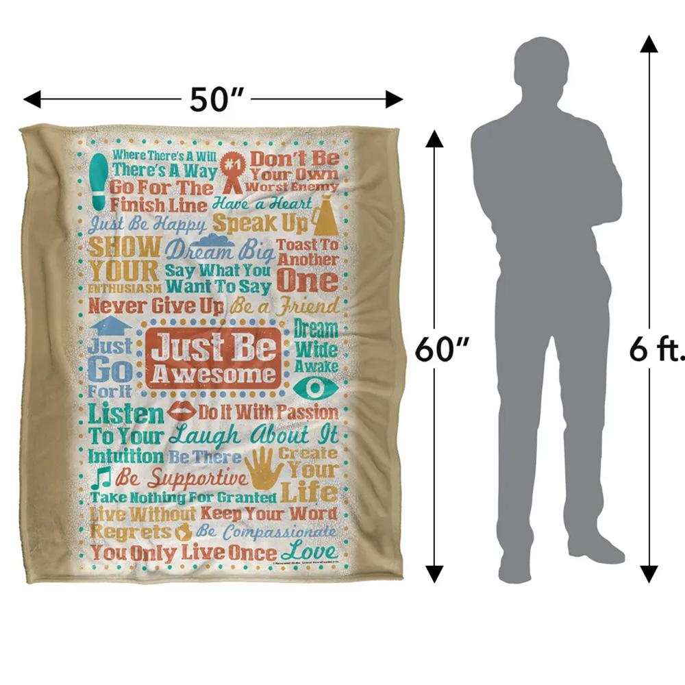 Retrorocket Studio Just Be Awesome Seidige Supersofte Decke