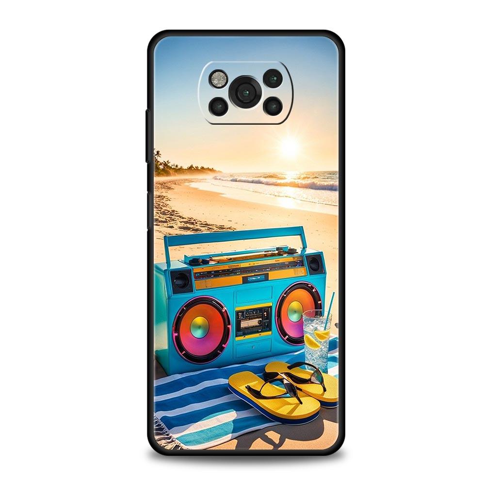 

Retro Recording Device Phone Case for Xiaomi Poco F7 F6 F5 F4 F3 X6 X5 X4 X3 NFC F7 Ultra M4 C51 C55 GT 5G Soft TPU Cover Fundas Poco X4 GT