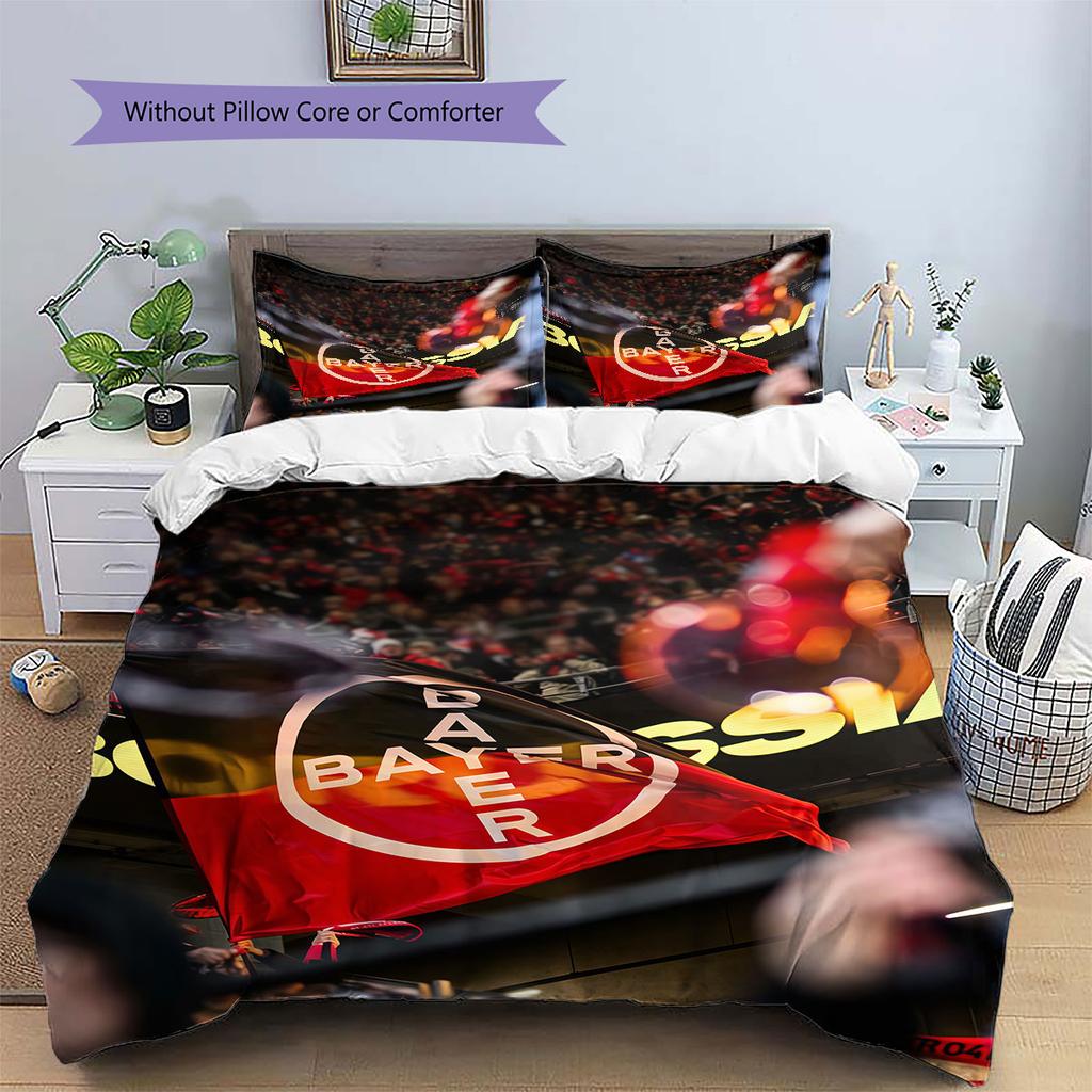 Leverkusen 04 Pattern Bedding Home Decoration Birthday Gift ( 1 Duvet Cover + 2 Pillowcase, Without Core),fan Merchandise.