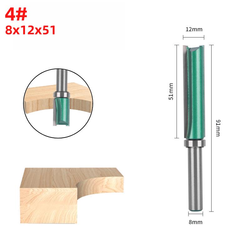 8mm Schaft Kopierfräser, 12mm Durchmesser Gerade Kante, für Gravur und Holzbearbeitung Fräser