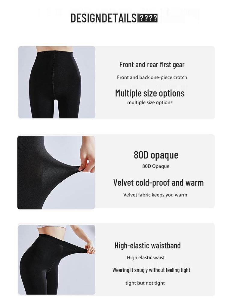 80D Velvet Pantyhose: Multi-size, Colored, Bare Leg Look - Perfect for Autumn/Winter