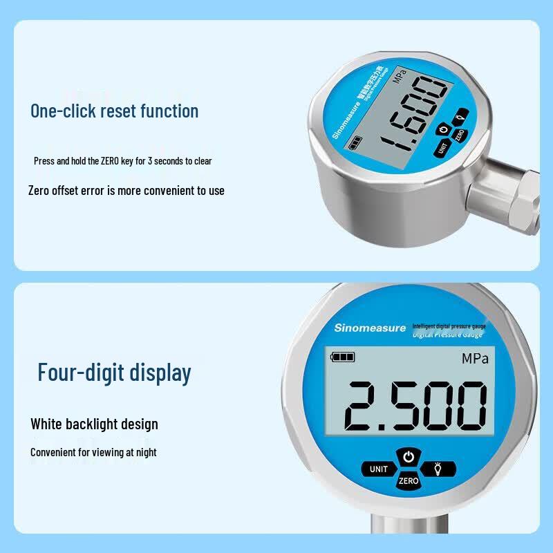 LONTROL Stainless Steel Digital Vacuum Pressure Gauge (CN Version)