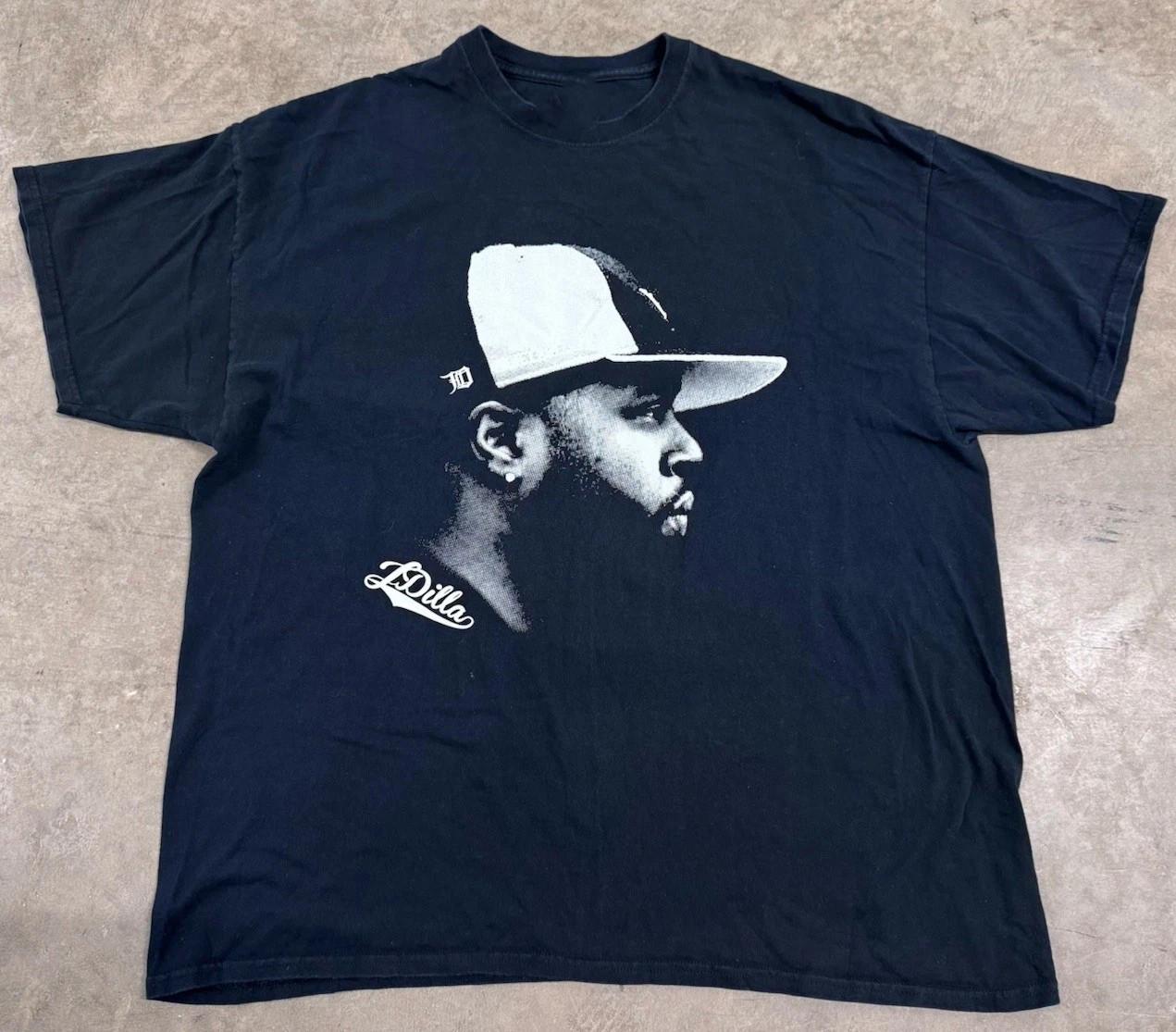 J Dilla DJ Rap Hip Hop Heavy Cotton Black T Shirt UR792 L
