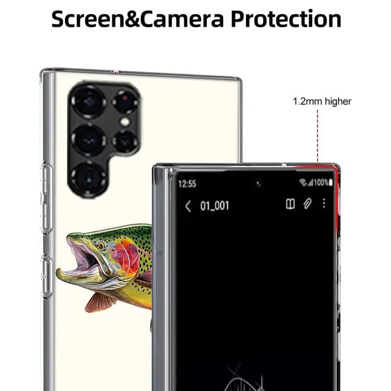 Forellenfischerei Coque Für Samsung S23 S22 Ultra S24 FE S25 Edge Telefon Galaxy S21 S20 FE S10 Plus Hülle Luxus Abdeckung Silikon F
