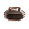 Michael Kors Eliza Series Chain Monogram Faux Leather Tote Bag Women Tote Bags Dark-Brown 30R4GZAT0B-BRN-LUGGAGE