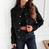 Fashion Style Spring & Fall Women's Stand Collar Long Sleeve Coat Loose Casual Jacket Top Deerskin Velvet Short Jacket for Slight-Figured Women Tide