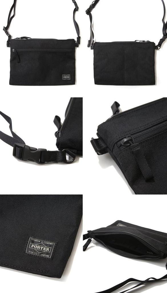 PORTER Hybrid Sacoche Bag Sacoche Pouch Accessory Shoulder Free Size Black / (Yoshida Bag)