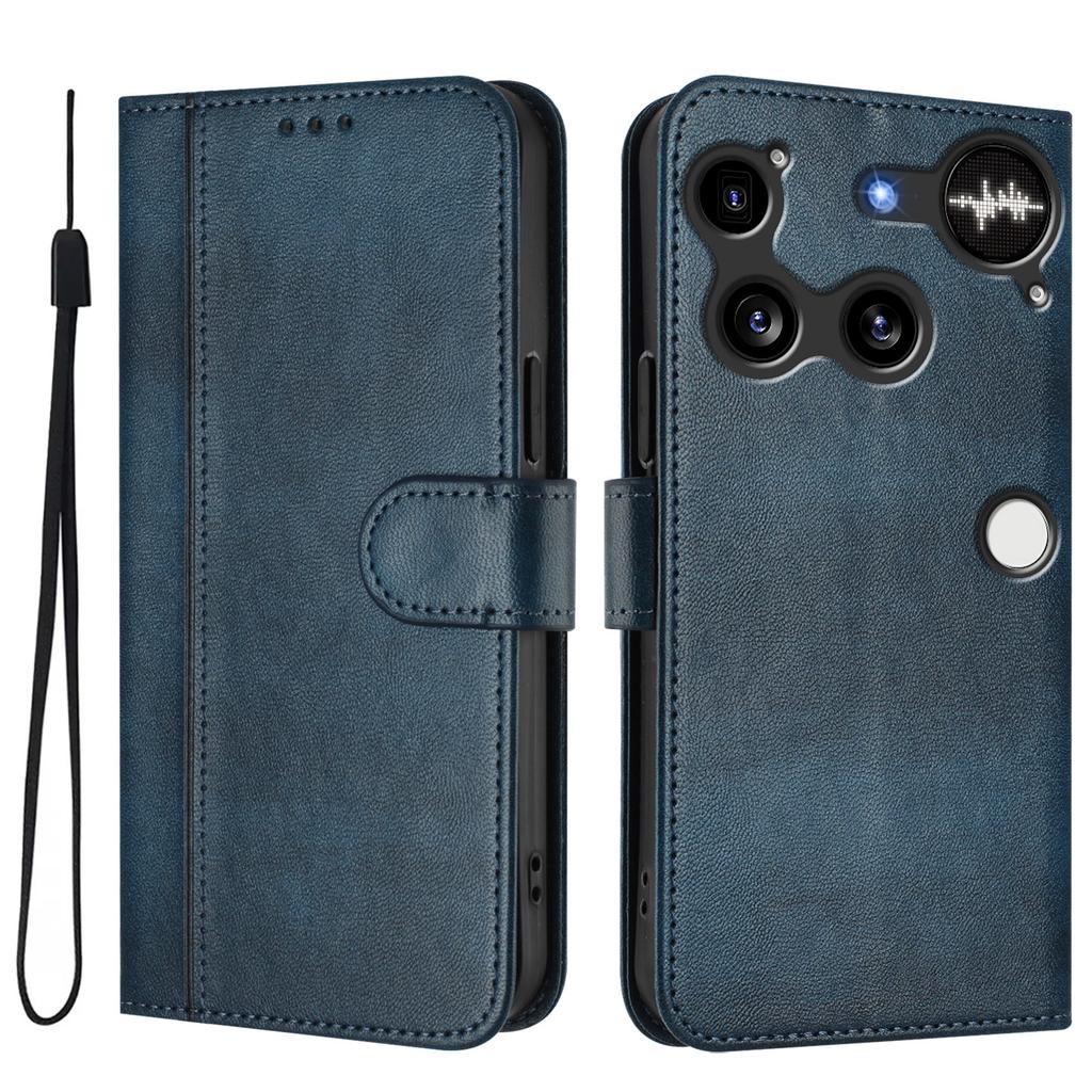 For Nothing Phone (3) 5G Cases Wallet Stand Retro Texture Leather Phone Cover with Lanyard