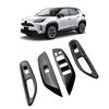 A87Q-Bouton de levage de vitre de voiture Noir Brillant Cache-interrupteur Garniture Panneau d'accoudoir de porte pour Toyota YARiS Cross - Conduite à gauche