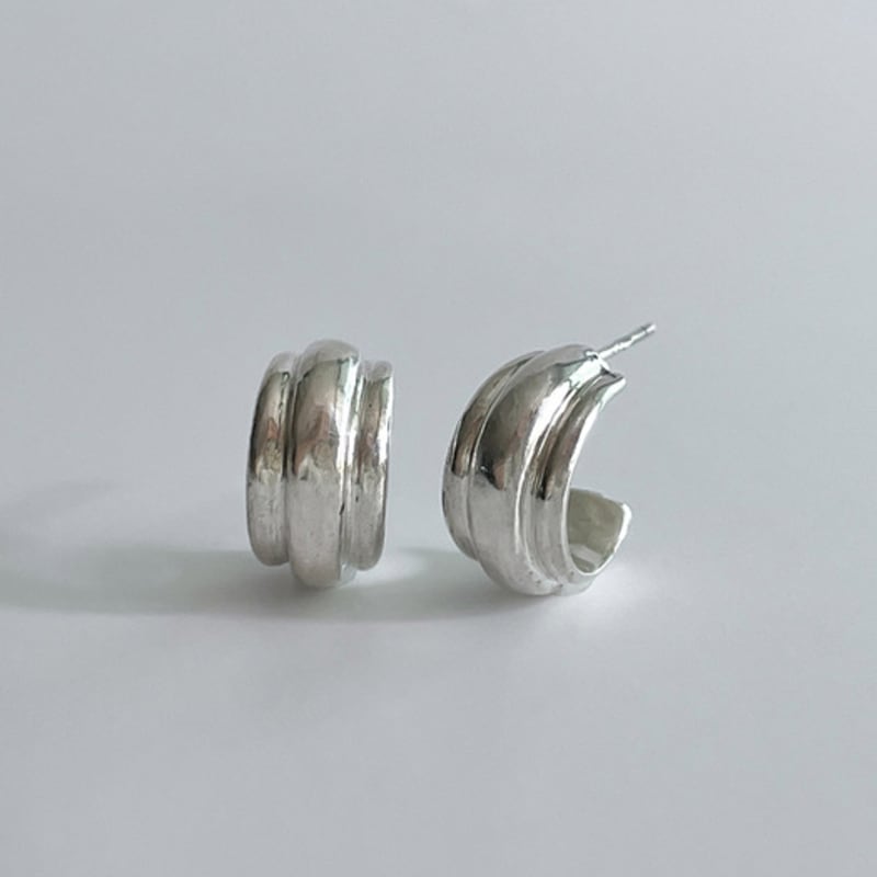Melliv Silver Hoop Bold S Earrings_mve12
