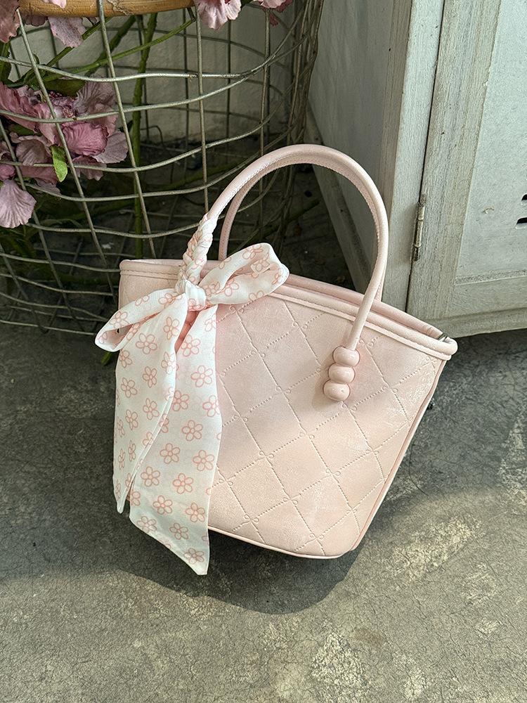 Korean Version of Small Fresh Vegetable Basket Handbag New Gentle Sweet Niche Shoulder Bag Daily Versatile Messenger Bag