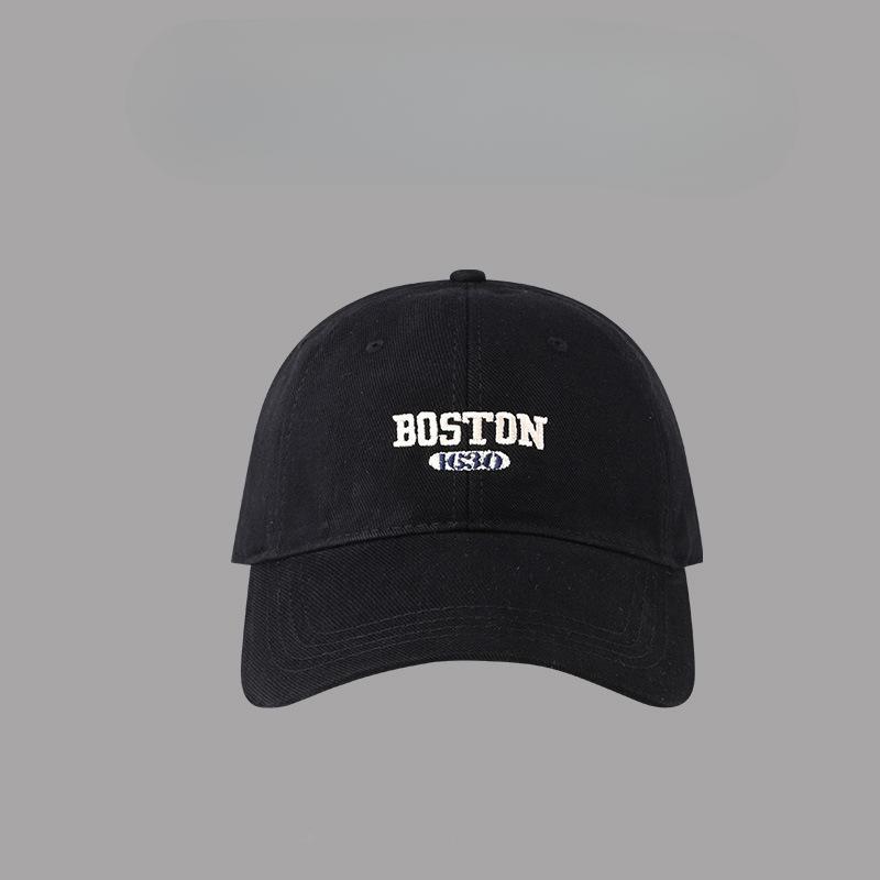 Furted Korean Hat for Women's Embroidered Baseball Cap Showing Small Face Plus Large Brim Soft Top Baseball Cap for Men