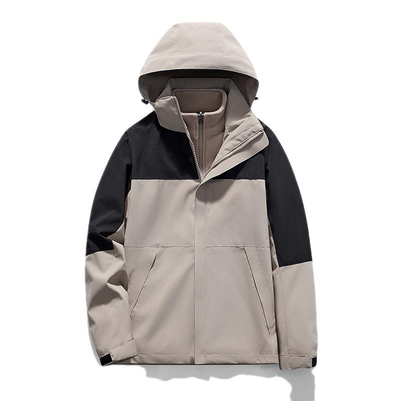 New Outdoor Hiking Trip Outdoor Clothing 3-in-1 Hardshell Jacket Men's Coat Single-layer Jacket Men's and Women's