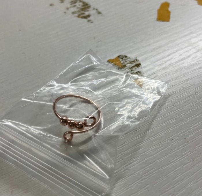 Inel anti-anxietate redimensionabil cu margele Inele rotative Bijuterii la modă