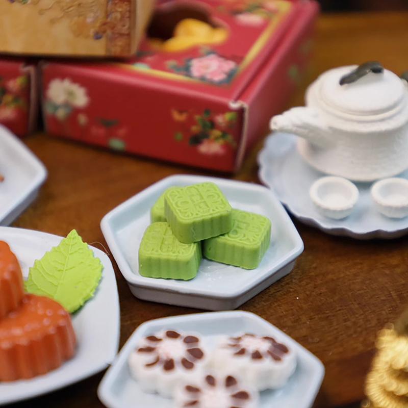Miniature Toy Simulation Moon Cake Plastic Dollhouse Food Dollhouse Miniature Mooncake Play House Food Model