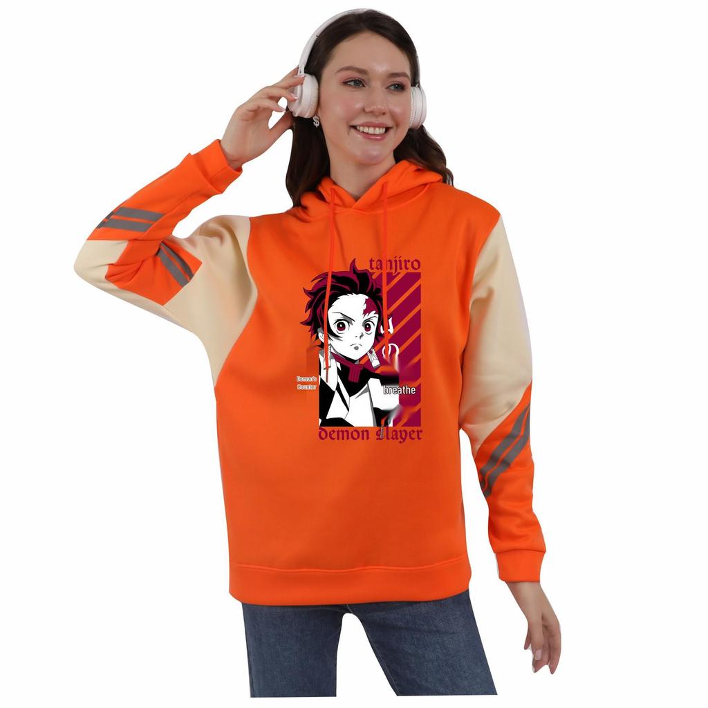 Demon Slayer Paar Patchwork Hoodie