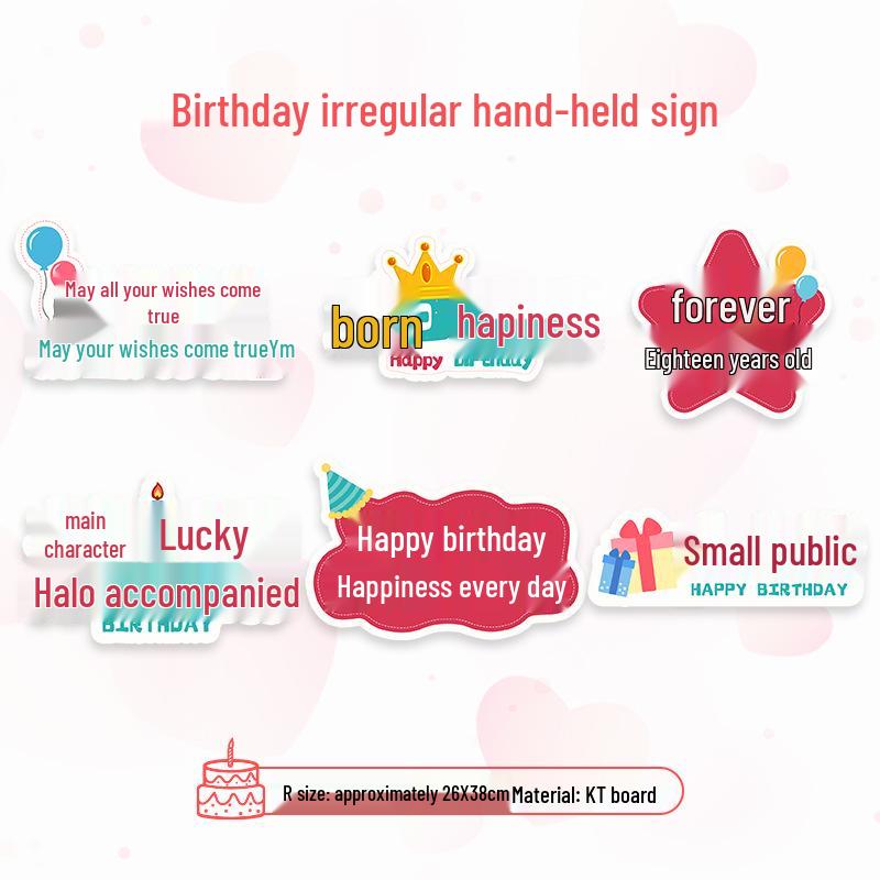 Happy Birthday Handheld Sign for Kids - Photo Prop & Party Decor