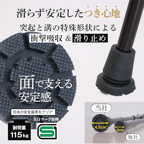 Habilis faltbarer Gehstock für Männer und Frauen, leicht und stilvoll, SG-zertifiziert, leicht zu greifende Gehhilfe für die Altenpflege (Weinrot, Nur Gestell, 72-90 cm