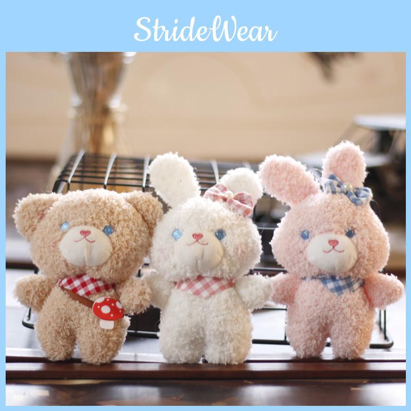 Adorable Plush Bear Keychain Soft Toy Cute Rabbit Backpack Pendant Wholesale