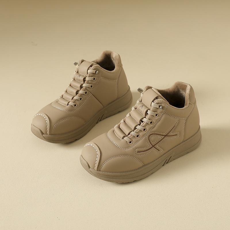 

Round head lace-up sports shoes women s 2025 autumn new daily lightweight low-top board shoes student outdoor casual women s shoes 40 коричневий