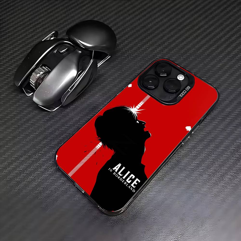 Hot TV Alice In Borderland Phone Case For iPhone17,16,15,14,13,12,11 Plus,Pro Max Colored Silver Plated Inside Cover