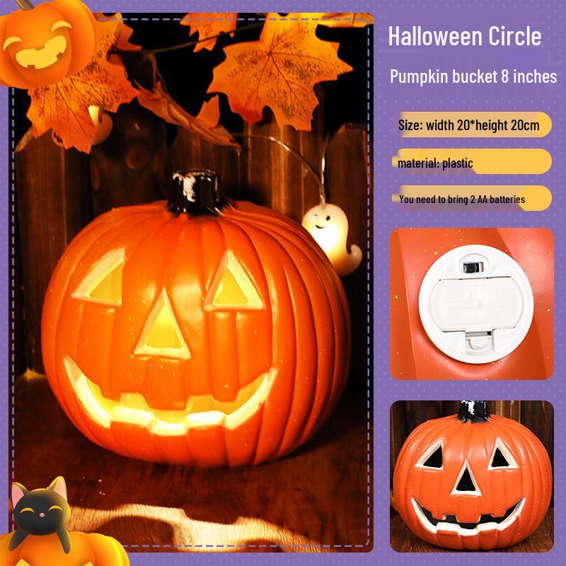 Lanterne citrouille à LED pour décoration d'Halloween, idéale pour les fêtes et événements