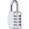 4-Digit Combination Padlock, Waterproof Combination Lock, Waterproof Metal and