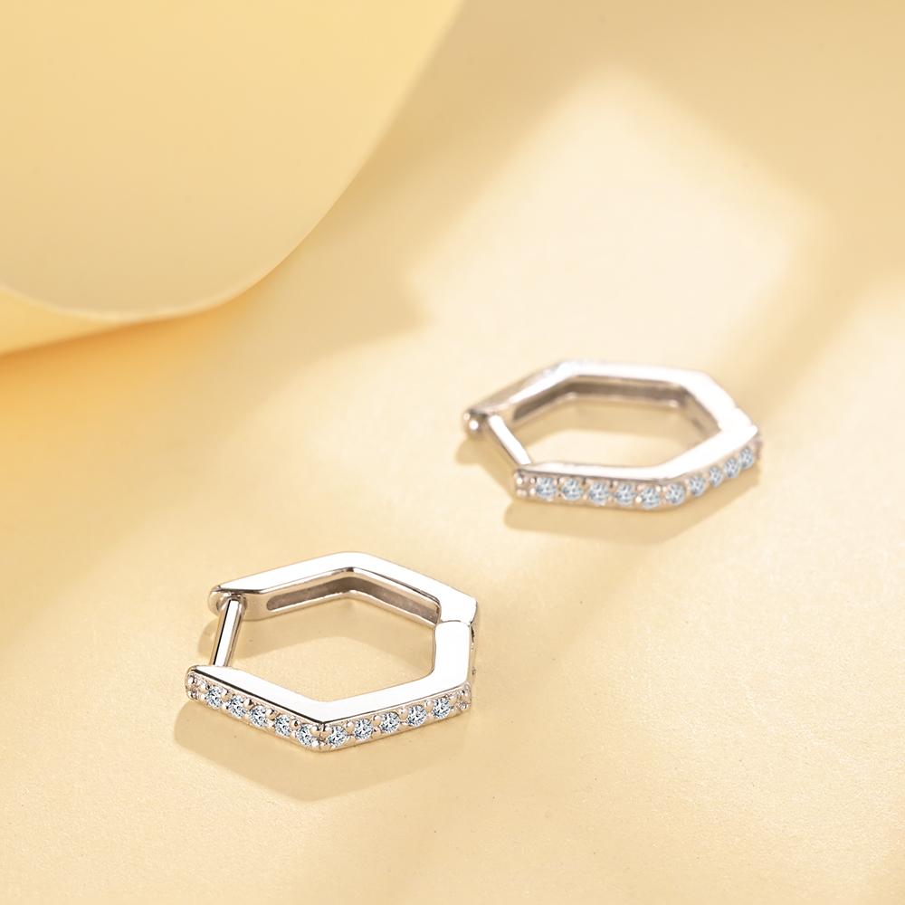 Bolaijewelry Boucles d'oreilles design de mode argent 925 avec diamants femmes luxe léger élégant joaillerie fine