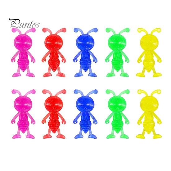 

10/20 шт. липкая игрушка-муравей из термопластичной резины, снятие стресса, мини-муравей, растягивающийся для детей и взрослых, мягкая цветная игрушка-муравей, сувениры для вечеринок, наполнитель для мешков с подарками 10pcs