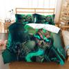 3D Digital Printed Bedding Set, Black Skull Head Series Bedding Cover, Pillowcase, Duvet Cover, AU240 * 270, Extra Large Home Decoration